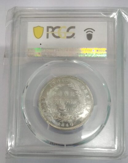 EAST INDIA COMPANY 1840 (C OR B) PCGS MS62 INDIA BRITISH SW-3.33 238833.62/49974984– FC4955 - Image 2