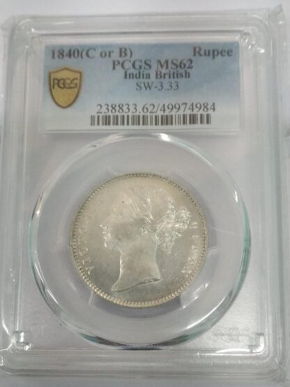 EAST INDIA COMPANY 1840 (C OR B) PCGS MS62 INDIA BRITISH SW-3.33 238833.62/49974984– FC4955