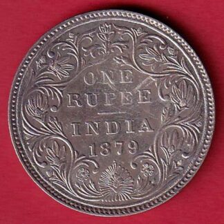 BRITISH INDIA 1879 VICTORIA EMPRESS 0/1 DOT VARIETY ONE RUPEE– F7531