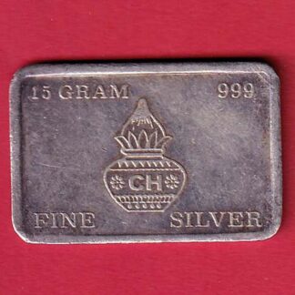 SILVER BAR : " CH " 15gms WITH KALASH MARK– f7562