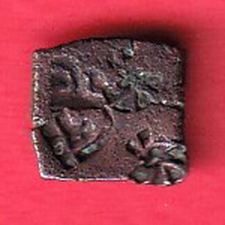 ancient cetral india copper punchmark ujjainy symbols on coin – f7563