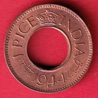 British india king george vi 1944 LAHORE MINT one pice copper coin – f7565