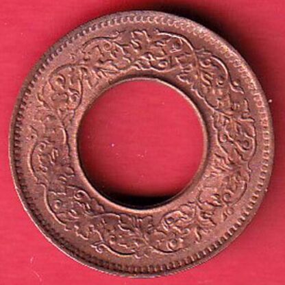 British india king george vi 1944 LAHORE MINT one pice copper coin – f7553 - Image 2