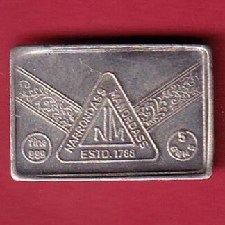SILVER BAR – NARAYANDAS MANOHARDAS 4 GRAM ESTD 1788 FINE 999– f7554