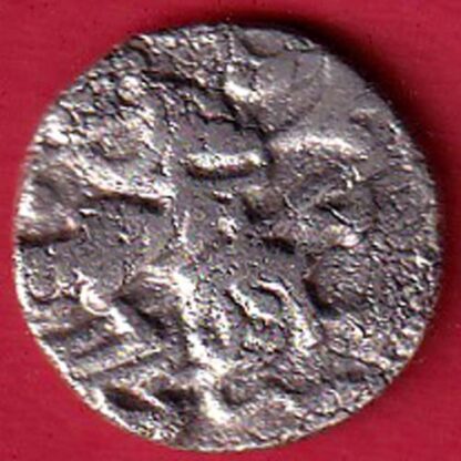 Hindushahia, Kabul & Gandhara Silver Drachma Horseman & Bull Type Coin – F7538 - Image 2