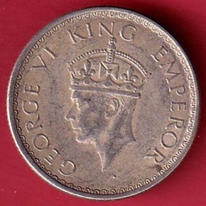 British India Half Rupee 1940 King George VI Silver Coin – f7549 - Image 2