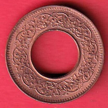 British india king george vi 1944 LAHORE MINT one pice copper coin– f7558 - Image 2