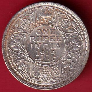 British India 1919 George v One Rupee – f7551