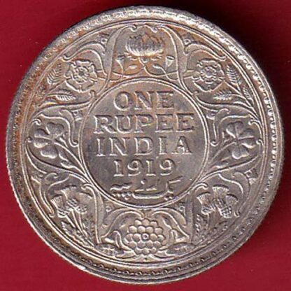 British India 1919 George v One Rupee – f7551