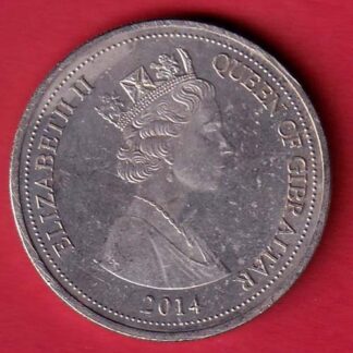 ELIZABETH II QUEEN OF GIBRALTAR 2014 ONE CROWN – F7502