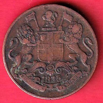 EAST INDIA COMPANY 1835 ONE QUARETR ANNA COPPER COIN - FC5113