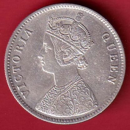 BRITISH INDIA 1862 VICTORIA QUEEN ONE RUPEE BEAUTIFUL SILVER COIN :- FC5130 - Image 2