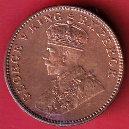 BRITISH INDIA 1929 GEORGE V KING EMPEROR ONE QUARTER ANNA:- FC5185 - Image 2