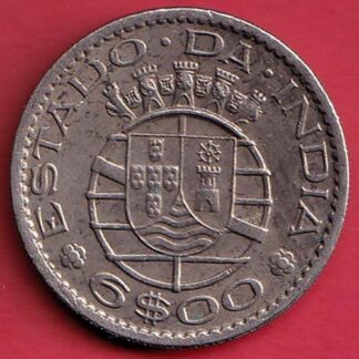 PORTUGUESE INDIA GOA 6 ESCUDO 1959 COIN – FC5203