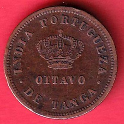 Portuguese India 1881 LUDOVICUS I PORT ET ALGAR REX oitavo de tangka   :- FC5224