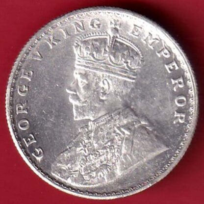 "LUSTER CONDITION" British India 1919 Bombay Mint George v One Rupee Silver coin  - FC5250 - Image 2
