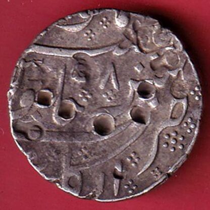 French india Shah Alam II Arcot mint one rupee silver coin - FC5263