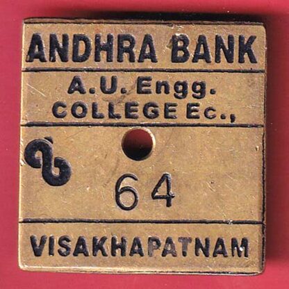 BANK TOKEN: ANDHRA BANK A.U engineering COLLEGE EC. VISAKHAPATNAM 64 :- FC5297