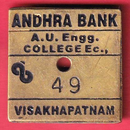 BANK TOKEN: ANDHRA BANK A.U engineering COLLEGE EC. VISAKHAPATNAM- FC5322