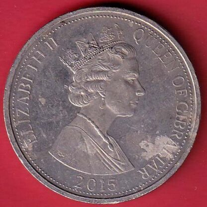 ELIZABETH II QUEEN OF ZIBRALTAR 2015 ELIZABETH II QUEEN OF UNITED KINGDOME ONE CROWN 1952-2015 - FC5326 - Image 2