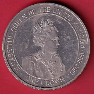 ELIZABETH II QUEEN OF ZIBRALTAR 2015 ELIZABETH II QUEEN OF UNITED KINGDOME ONE CROWN 1952-2015 - FC5326