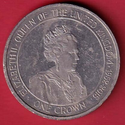 ELIZABETH II QUEEN OF ZIBRALTAR 2015 ELIZABETH II QUEEN OF UNITED KINGDOME ONE CROWN 1952-2015 - FC5326
