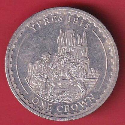 elizabeth ii queen of zibraltar 2014 ypres 1915 one crown  – FC5167 - Image 2