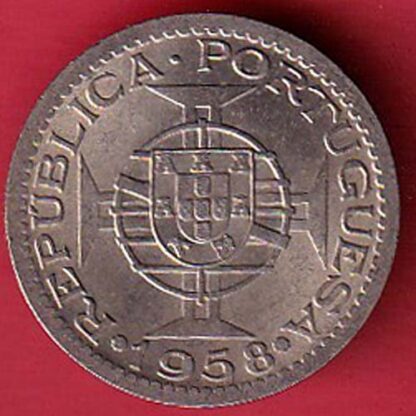 PORTUGUESE INDIA GOA 60 CENTAVOS 1958 COIN -  FC5204 - Image 2