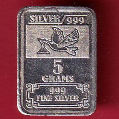 SILVER BAR: Weight – 4.86 gm : 5 GMS FINE SILVER 999  :- FC5236