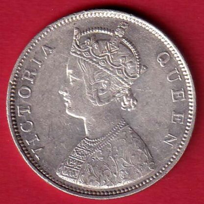 "UNC" BRITISH INDI 1862 VICTORIA QUEEN  ONE RUPEE BEAUTIFUL SILVER COIN MINT:- CULCUTTA MINT– FC5278 - Image 2