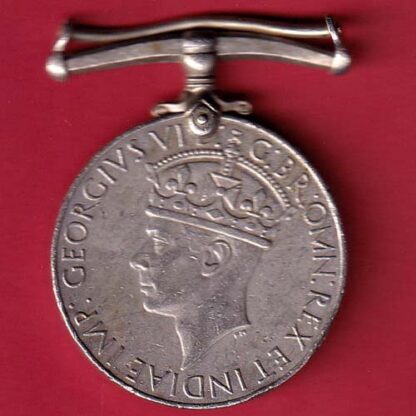 1945 - GEORGEIVS VI REGINA WORLD WAR II BRITISH INDIA NICKLE RARE MEDAL COIN -  F7643