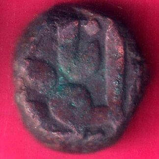 mughals akbar one dam copper coin - F7795