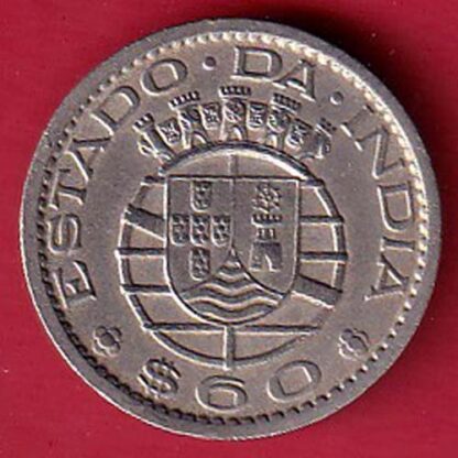 PORTUGUESE INDIA GOA 60 ESCUDO 1959 COIN-  F7689