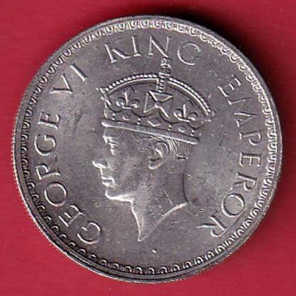 British India 1941 Bombay MInt George Vi Half Rupee silver coin-  F7711