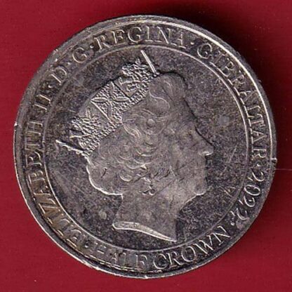 Gibraltar 2022 Elizabeth II D.G.REGINA HALF CROWN RARE COIN -  F7662