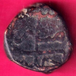 MUGHALS AURANGZEB SURAT MINT COPPER PAISA  -  F7798