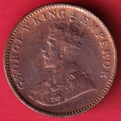 BRITISH INDIA 1935 GEORGE V ONE QUARTER ANNA COIN -  F7657 - Image 2