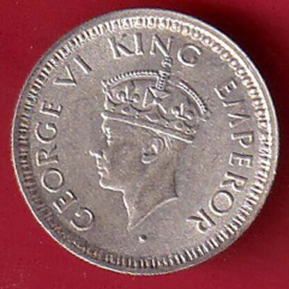 British India 1944 Bombay Mint George VI 1/4 Rupee Silver Coin -  F7674