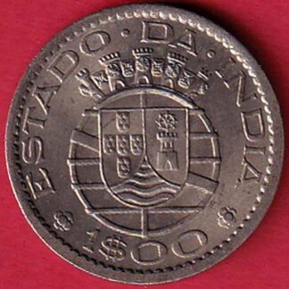 PORTUGUESE INDIA GOA 1 ESCUDO 1959 COIN-  F7767