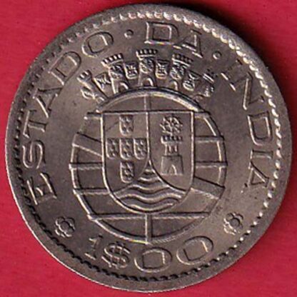 PORTUGUESE INDIA GOA 1 ESCUDO 1959 COIN-  F7767