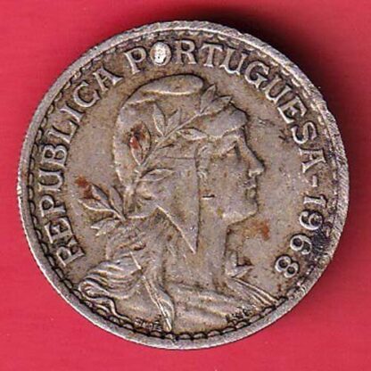 Portugal 1 Escudo 1968 – FC5449 - Image 2