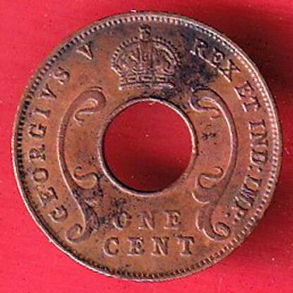 East Africa 1923 George v 1 Cents Rare coin -  F7658 - Image 2