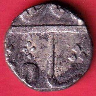 BROACH STATE CROSS MARK HALF RUPEE-  F7676