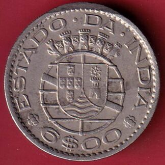 PORTUGUESE INDIA GOA 6 ESCUDO 1959 COIN – FC5398