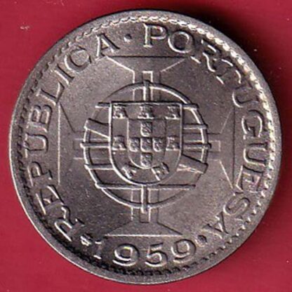 PORTUGUESE INDIA GOA 1 ESCUDO 1959 COIN:-FC5452 - Image 2