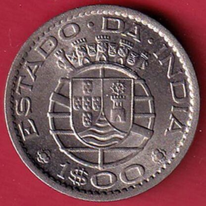PORTUGUESE INDIA GOA 1 ESCUDO 1959 COIN:-FC5452