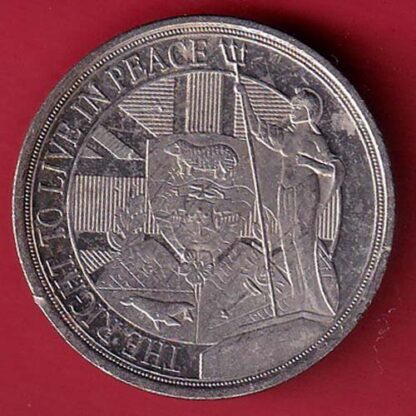 the right ti live in peace elizabeth ii d.g. regina gibraltar 2022 half crown  - FC5475 - Image 2