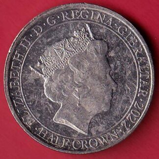the right ti live in peace elizabeth ii d.g. regina gibraltar 2022 half crown  - FC5475