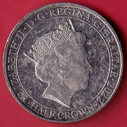 the right ti live in peace elizabeth ii d.g. regina gibraltar 2022 half crown  - FC5475
