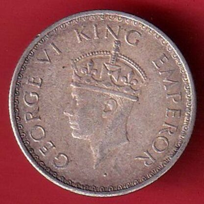 British India bombay mint Half Rupee 1940 King George VI Silver Coin - FC5480 - Image 2